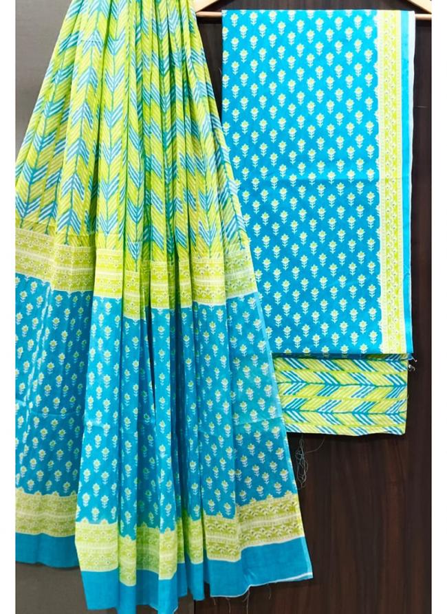 Cotton Multi Colour Casual Wear Printed Salwar Suit